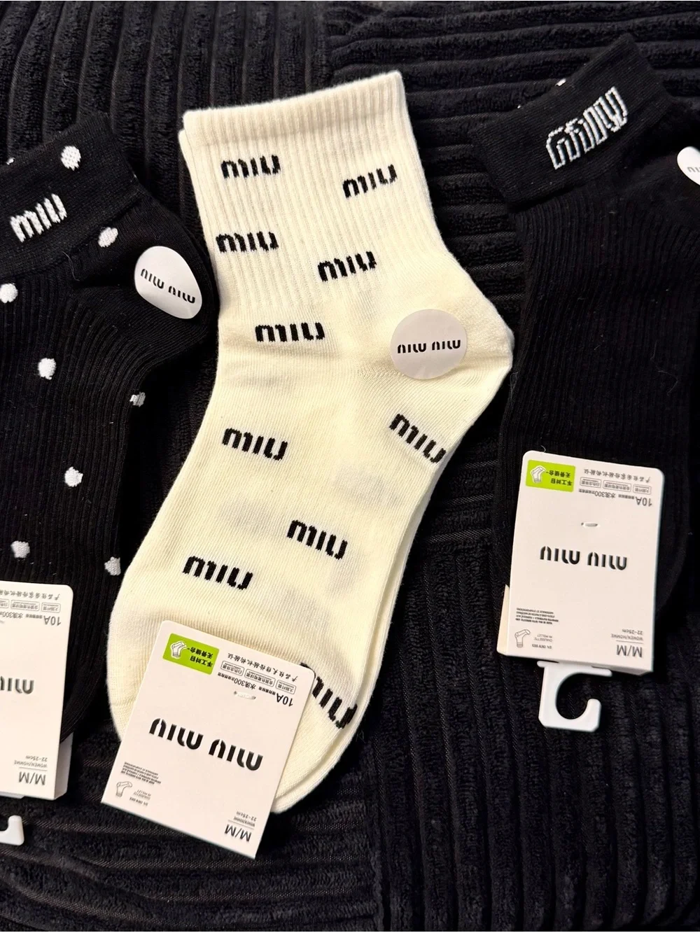 MIU MIU  Casual Crew Socks Pack of 3